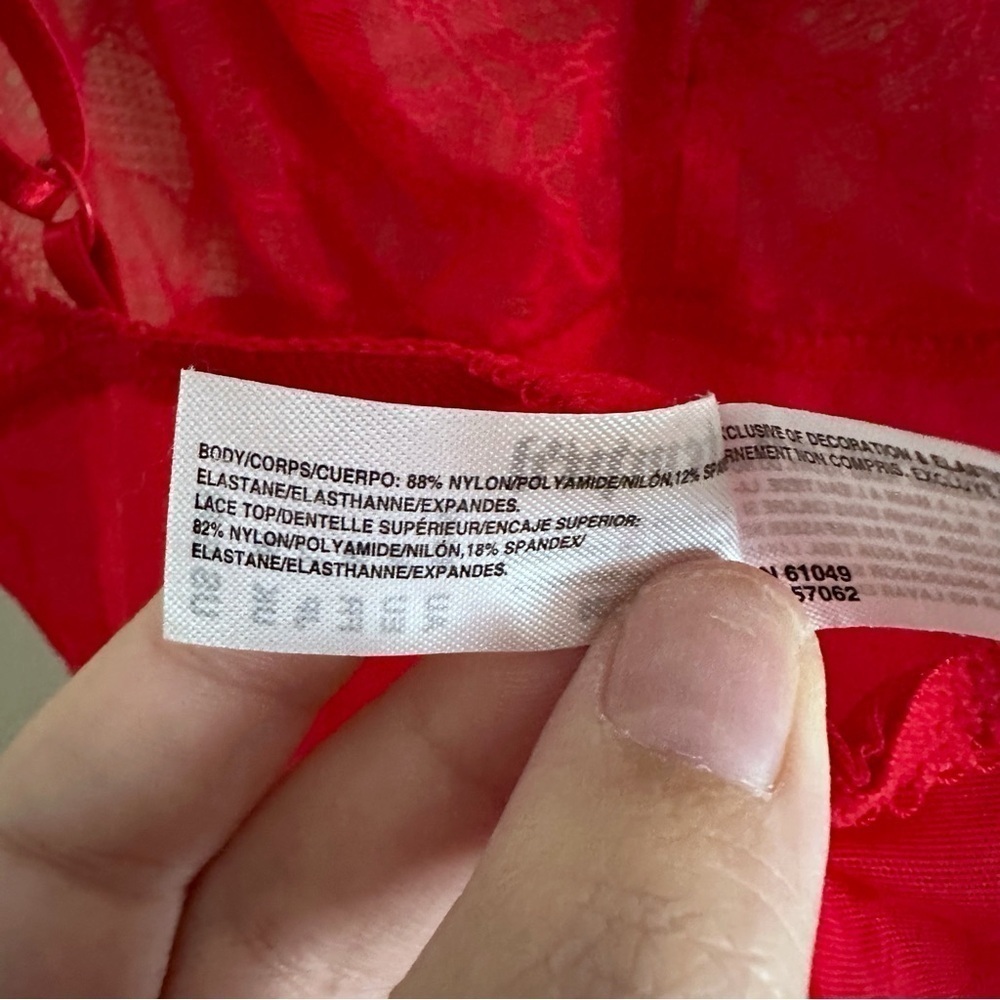 B.tempt’d Red Sheer Mesh Babydoll Mini Dress Size M - Picture 5 of 5